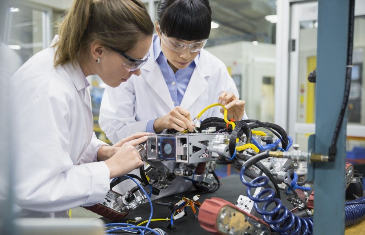 electric motor scientists doing tests